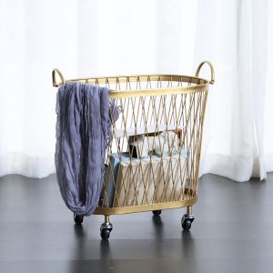 Nordic Rustproof H42.5CM Steel Laundry Basket