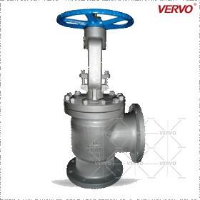 China Right Angle Globe Valve Asme B16.34 A216 Wcb 6 Inch Globe Valve Flanged Bolted Bonnet Full Bore Angle Pattern Valve on sale