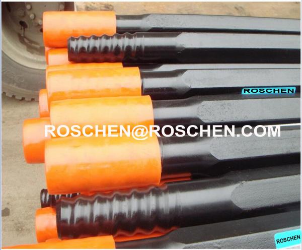 Cheap R38 T38 T45 T51 Standard Type rock drill rods , Tungsten Carbide steel drill pipe for sale