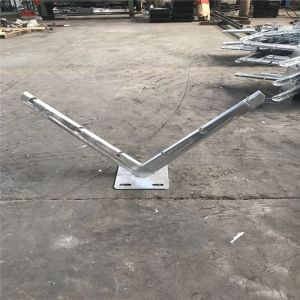 Quality 6 Strand Barbed Wire Extension Arms Galvanized Flange Etch Proof wholesale