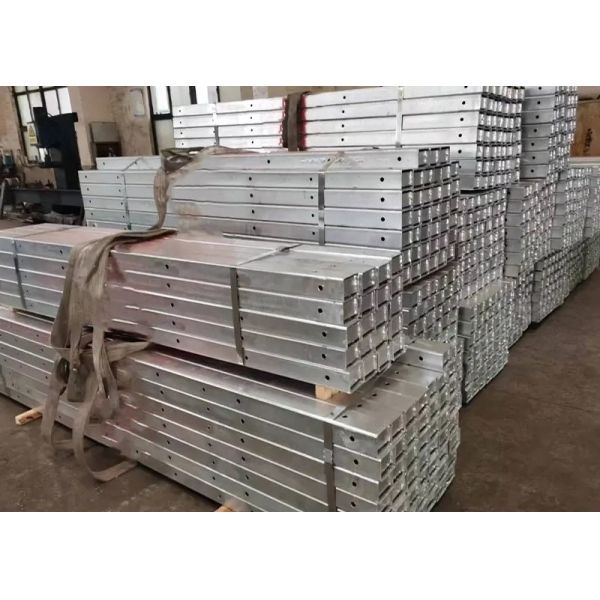 Q235 Q345 8FT Cross Arms Electrical Hot Dip Galvanized Rectangular Steel