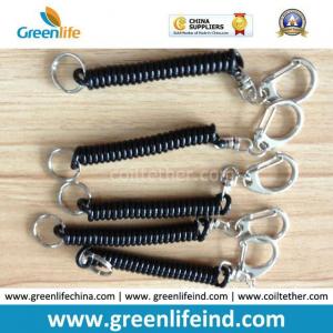 China Plastic Solid Black Short Key Safe Holder Coiled Rope on sale