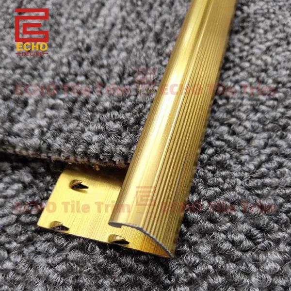 Aluminium Gold Carpet Trim Metal Carpet End Strip For Flooring