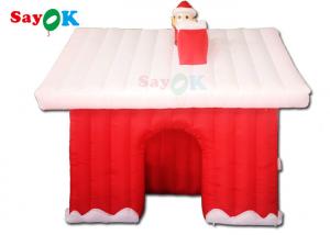 Quality Shopping Mall Inflatable Holiday Decorations Inflatable Santa House Tent wholesale