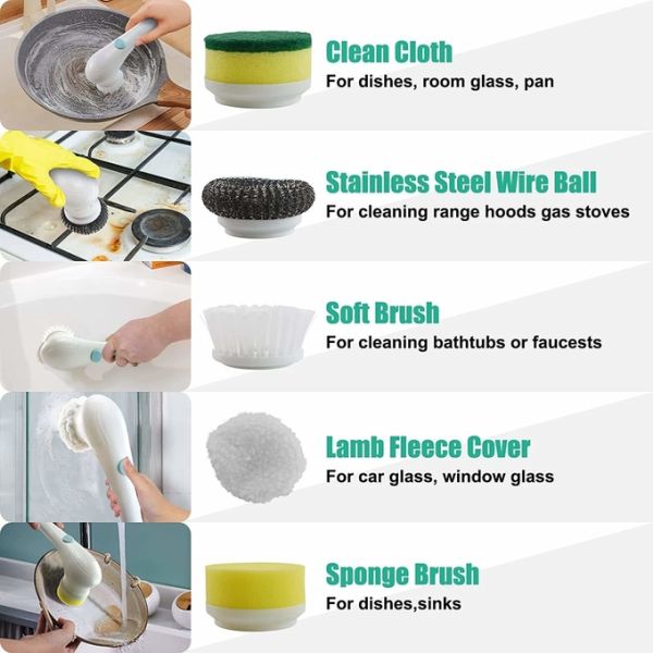 Wall Electric Spin Tile Scrubber Electric Cordless Power Handheld