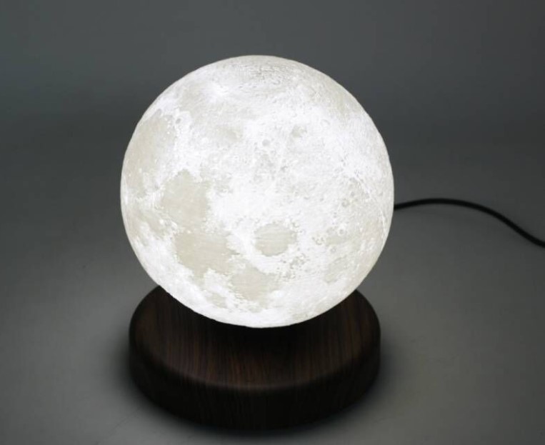 Christmas gift Magnetic Levitate Moon Lamp, floating 3D Printing 6inch moon light