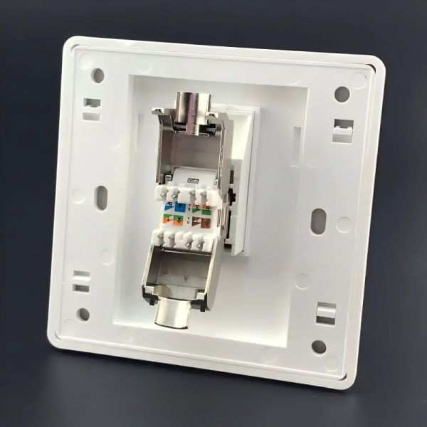 CAT.6A FTP Zinc Die-casting Toolless Keystone Jack Module 180 Degree Slim Type