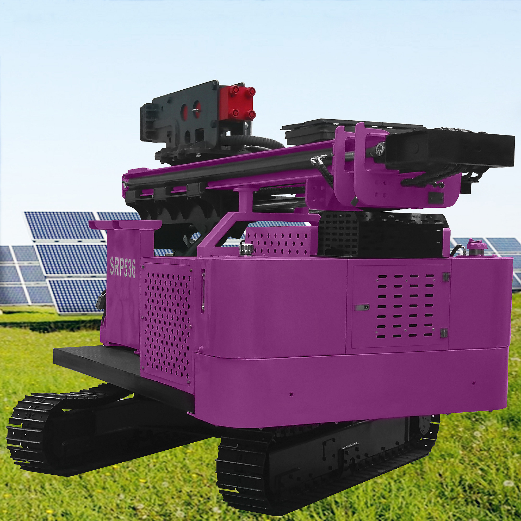 Solar Photovoltaic Pile Drilling Machine Hydraulic Static Pile Driver Vibratory Hammer Pile Driver Machine