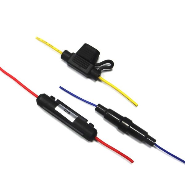 Electronics In Line Automotive Fuse Holder 300V For Glass Fuse