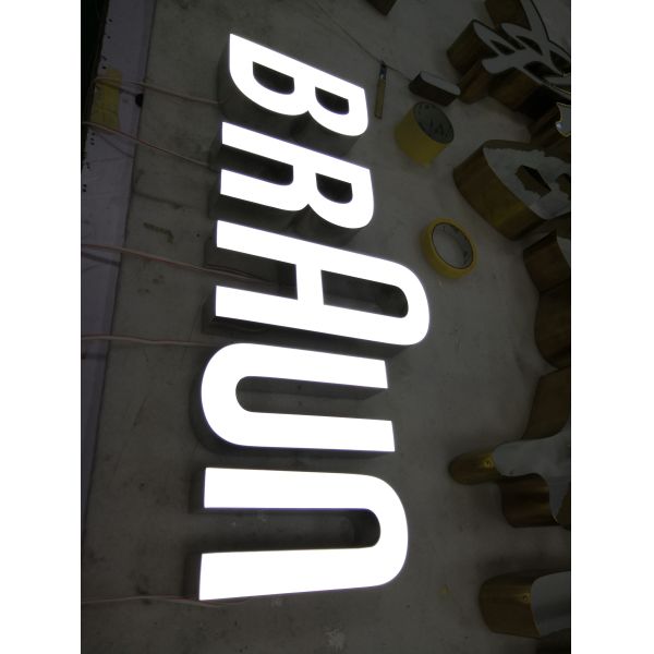 Building Facade Front Lit Channel Letter Sign Waterproof 120V