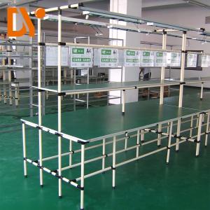 China Double Side Assembly Line Pipe Work Table ESD For Workshop Conveyor on sale