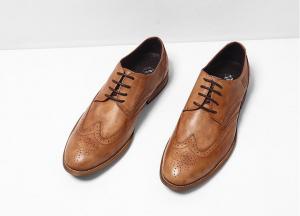 Quality Genuine Leather Flat Mens Black Oxford Shoes , Classic Vintage Lace Up Dress Shoes wholesale