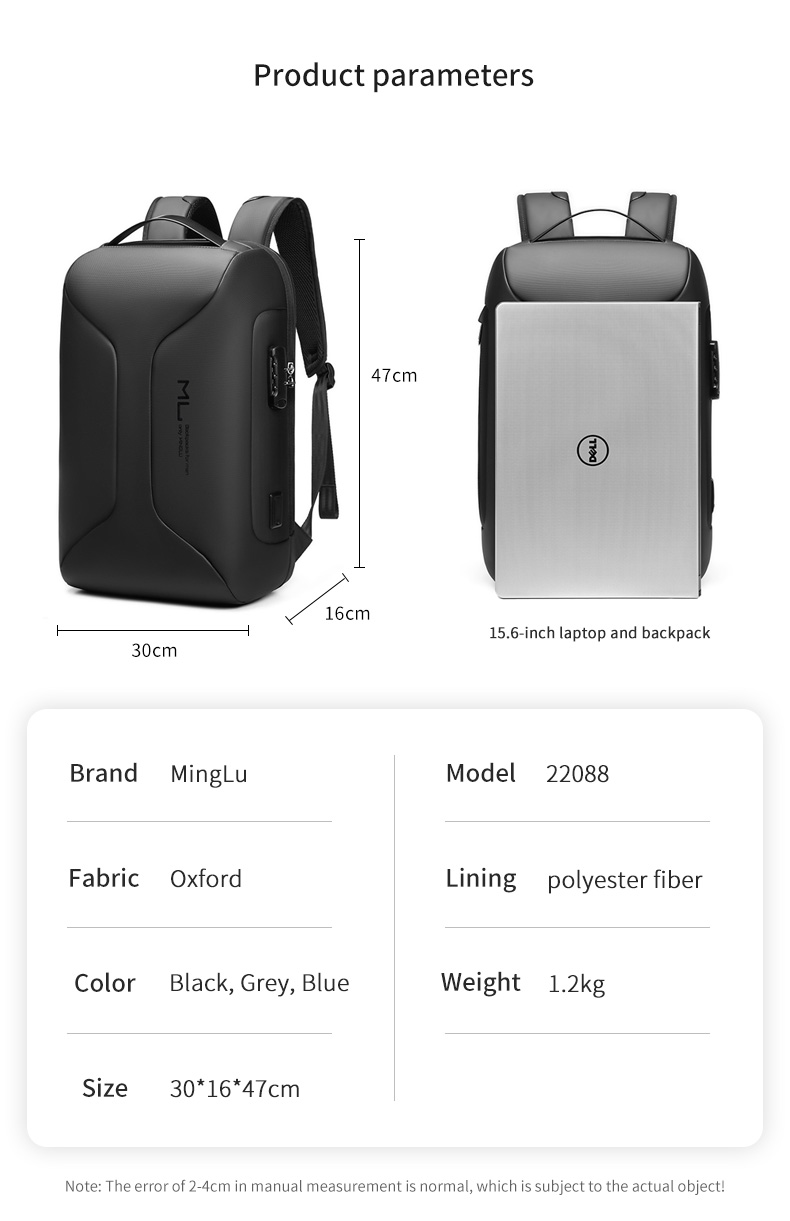 New bag laptop usb charging anti theft mochilas men waterproof Back Pack bag backpack for men
