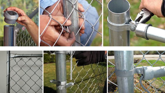 Galvanized 6 Inch X 8 Inch Temporary Chain Link Fence Iso 9001 2015