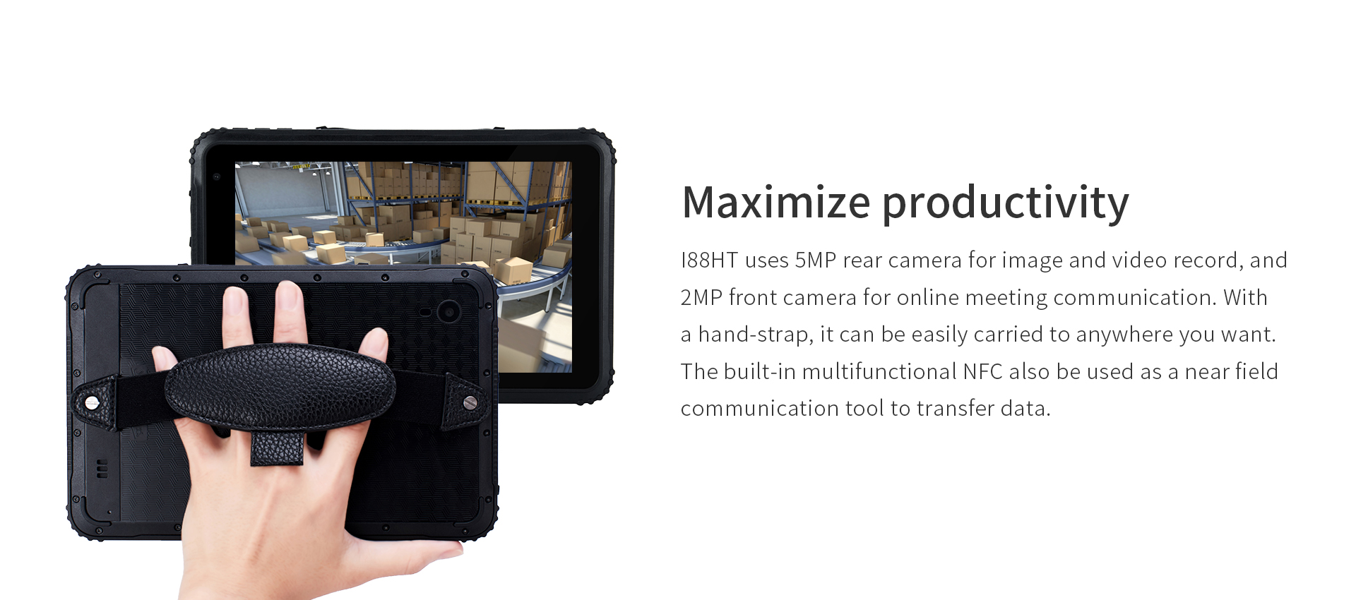 Industrial 8Inch Win 10 Tablet With NFC Connectivity And Intel 4G GSM