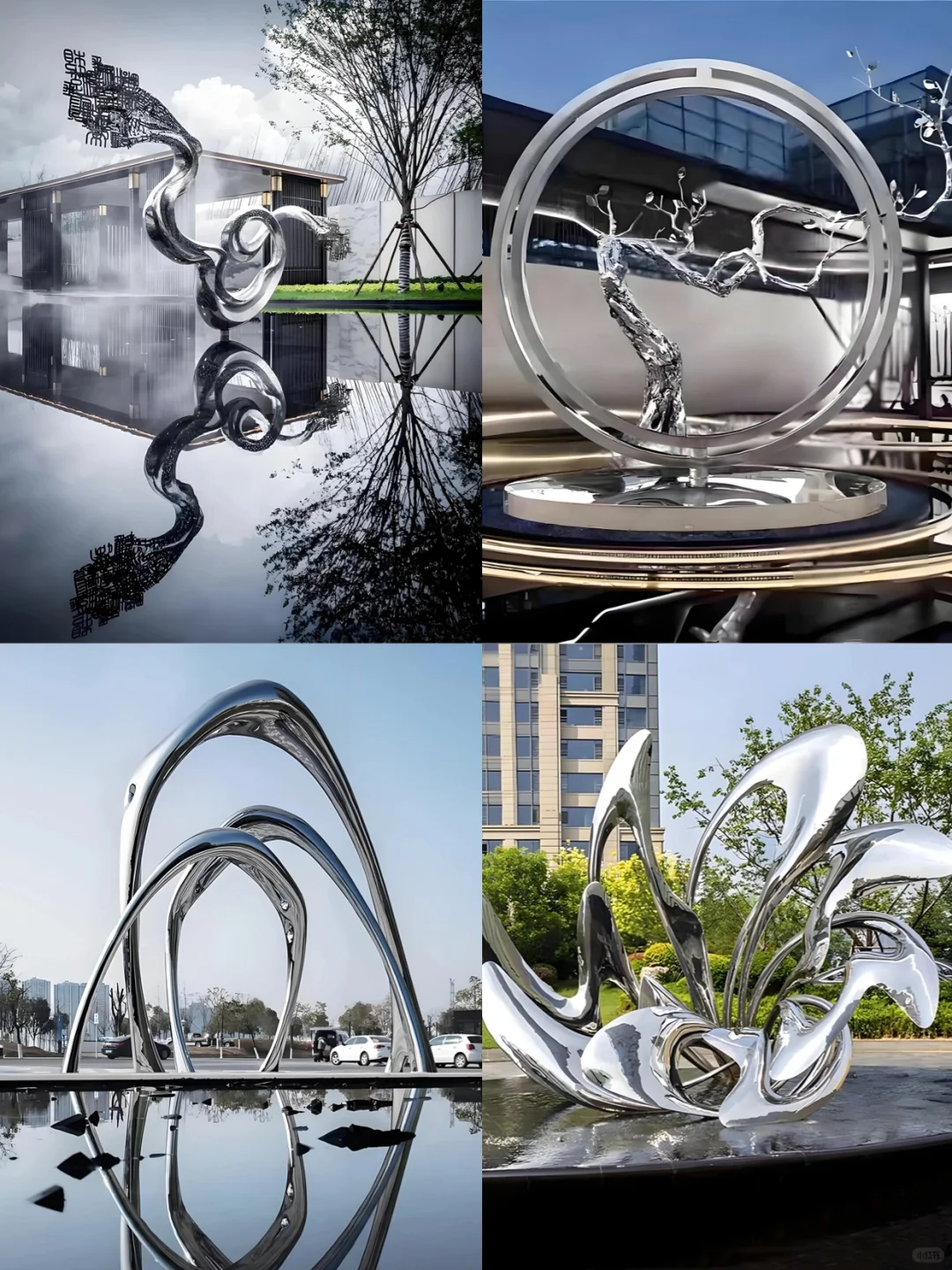 Architectural Stainless Steel Ring Installation Statement Piece For High End Commercial Spaces