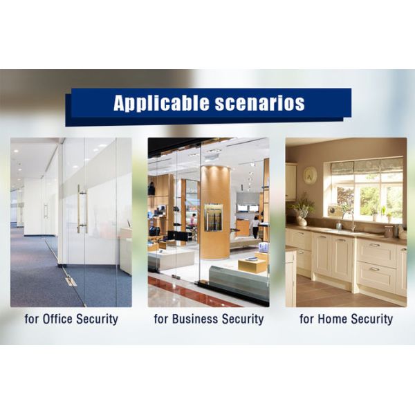 White 130dB Wireless Anti Theft Alarm System Round Ultra Thin