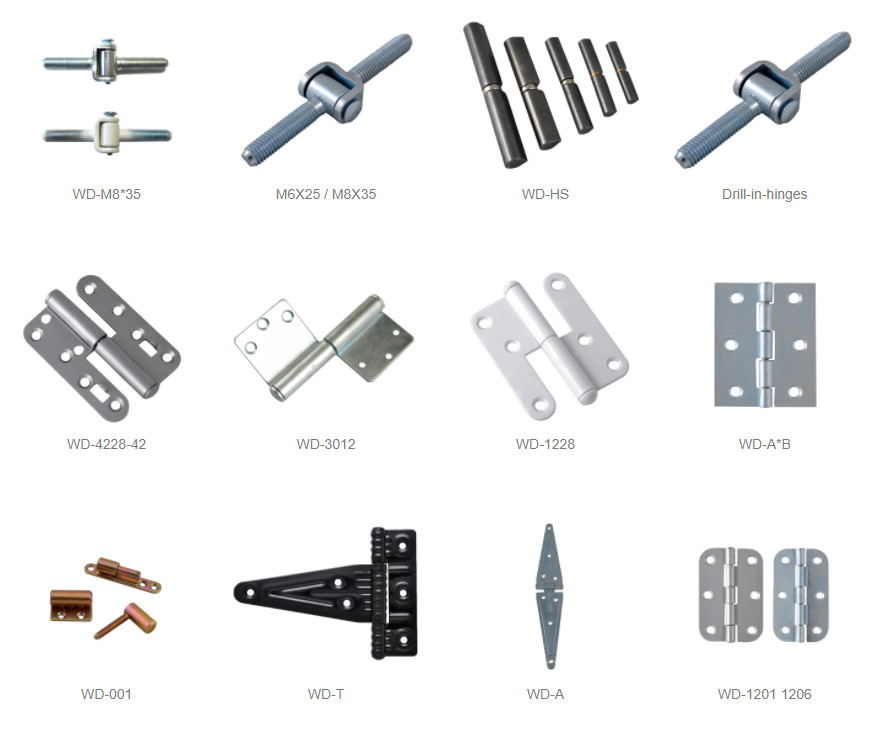 Zn White Steel Door Hinge 3mm Adjustable Burglary Proof Symmetrical