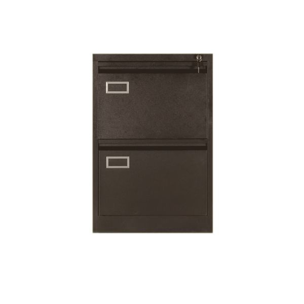Black Roller Metal Home Office Furniture 2 Drawers File Cabinet