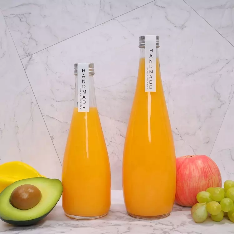 Decal Surface High Flint Water Glass Bottle 330ml 500ml 750ml for Cosmetics Packaging