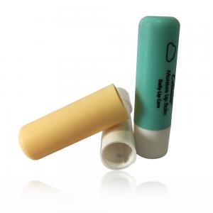 China SGS Certified Empty Plastic Lip Balm Containers 3.8g Round Shape Green Color on sale