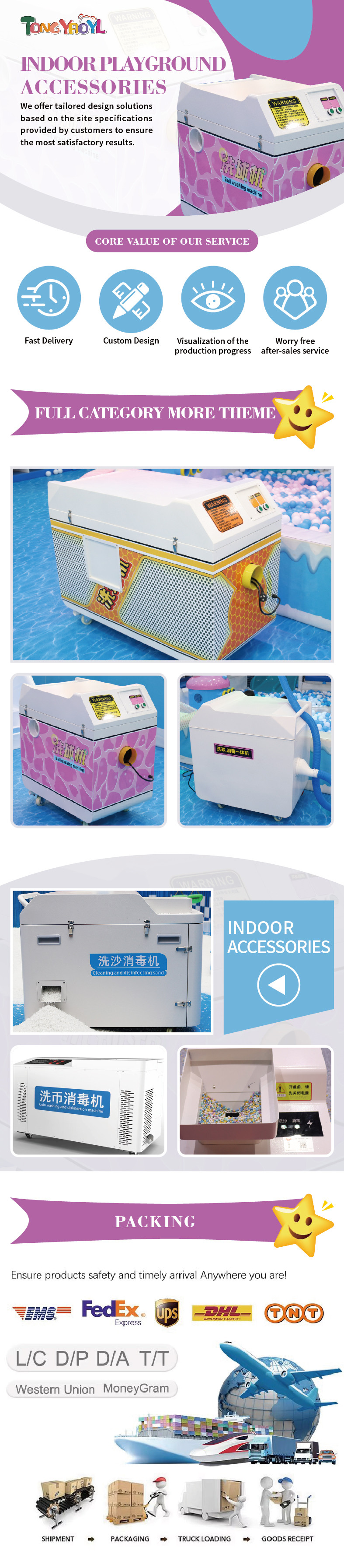 Intelligent Indoor Playground Accessories Atomizing Ball Pit Ball Washer 1100W 300W