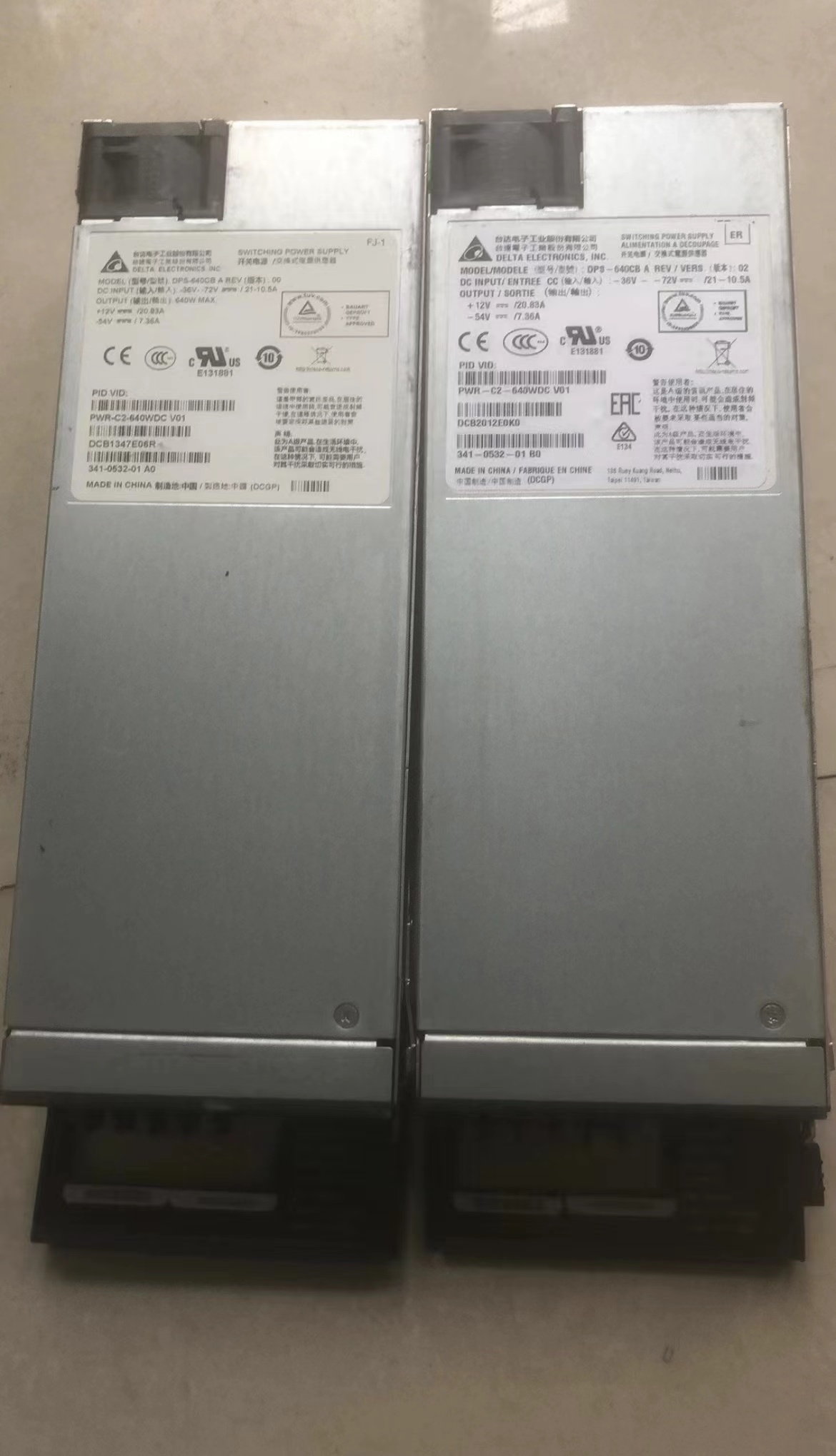 640W DC Config 2 Cisco Power Supply For PWR-C2-640WDC