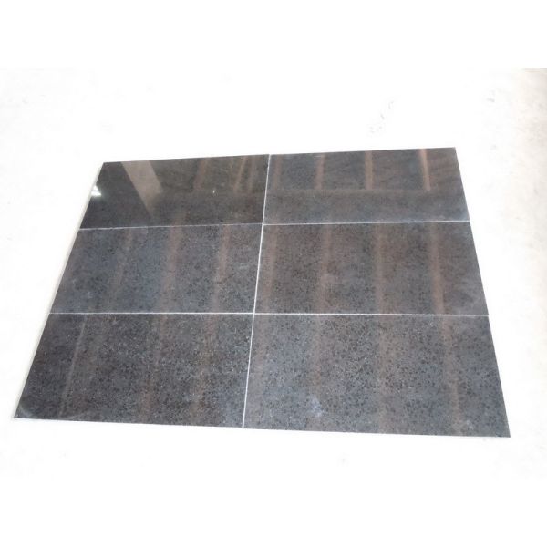 G684 Fuding Black Granite Basalt Small Slab Tile Polished Flamed Leather Finished