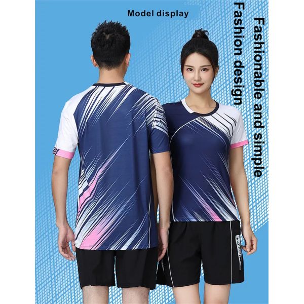 2022 badminton women's quick drying sports suit men's summer women's fashion competition culottes short sleeve table tennis ball