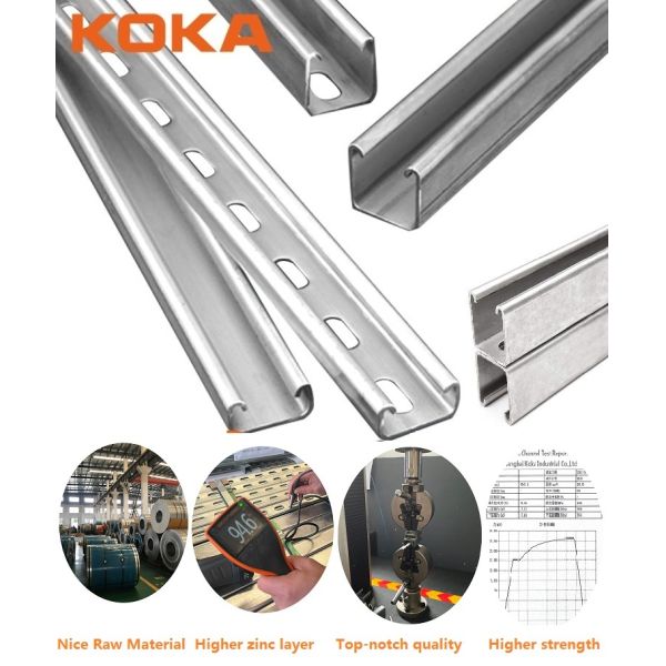 Wholesale Electrical Zinc Double Slotted Angle Strut Channels