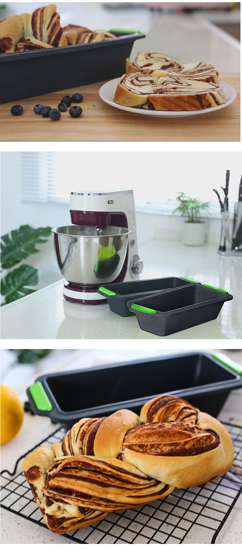 Non Stick Silicone Toast Baking Mould With Anti Slip Handle