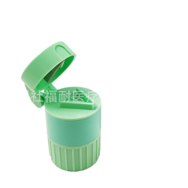 Popular pill crusher cutter water cup Portable 4 in 1 Pill tablet medicine spliter grinder Box case pouch manufacture price