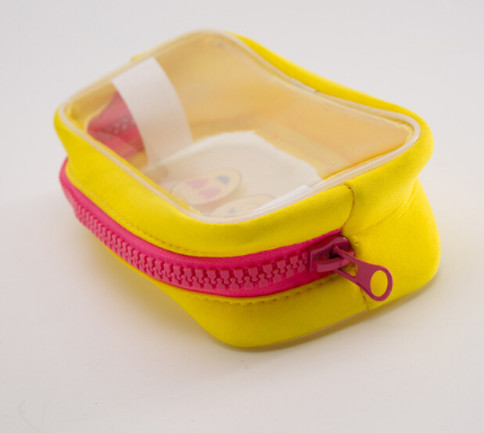 Cute Smile Printing Clear PVC Pencil Bag , Stationery Transparent Pencil Case OEM