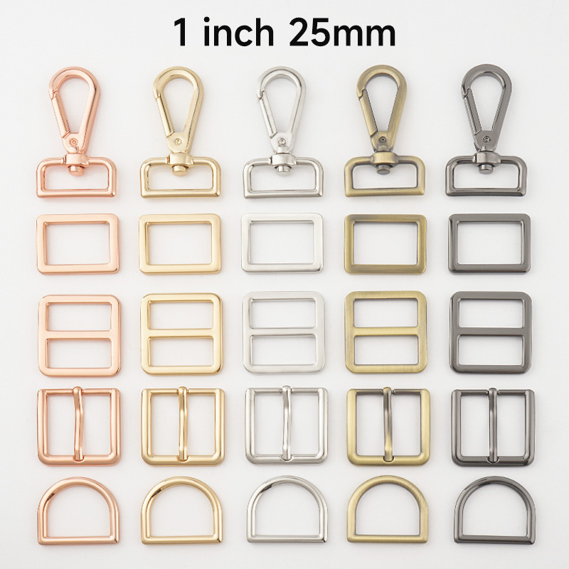 Metal Bag Buckle 1 Inch Adjustable 25mm Pin Buckle in Rose Gold/Silver/Bronze/Gunmetal