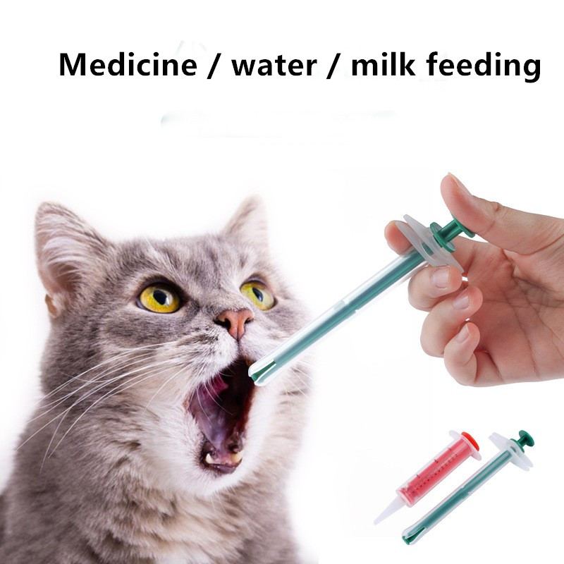 Needle Tube Push Cylinder Type Pet Medicine Feeder Cat Dog Water Injection Feeding Stick