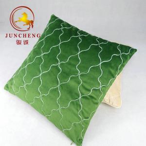 China Wholesale solid velvet fabric cushion home decoration velvet quilted cushion cover on sale