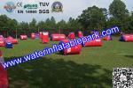 Commercial Inflatable Paintball Bunker 0.9mm PVC , Durable Paintball Air Bunker