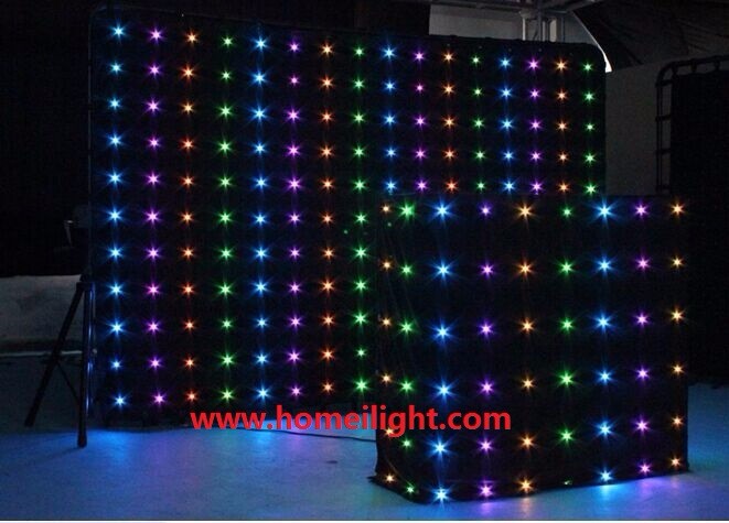 Full Color Changeable P18cm RGB LED Video Wall Curtain For Stage Wedding Party