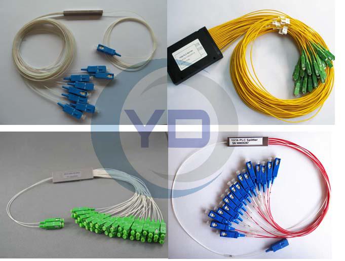 LAN / WAN Mini Module Fiber Optic PLC Splitter blockless 0.9mm with SC / UPC Connector