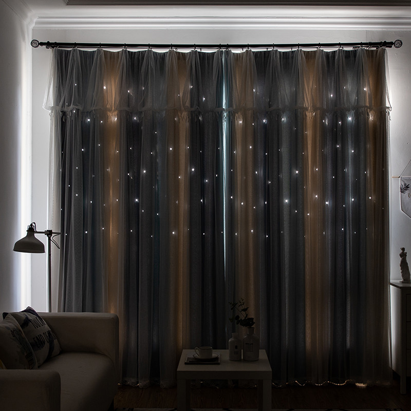 Flowers Curtain Sheer Fabric Roll Fresh 3D Embroidery Tulle