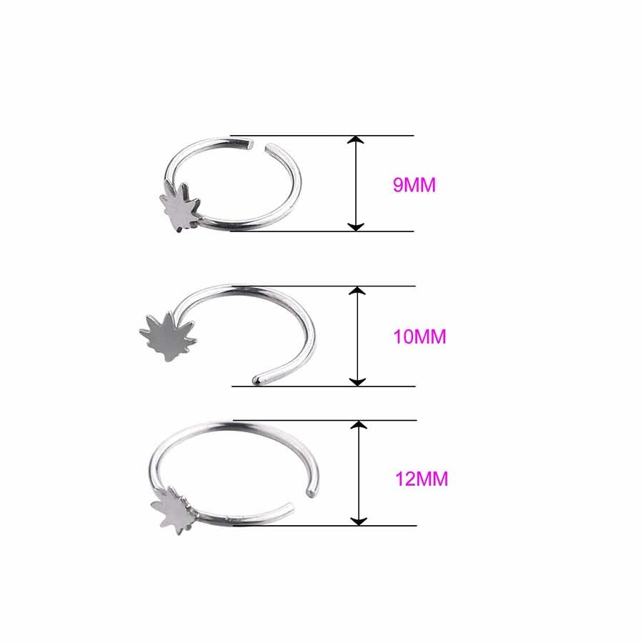 316L stainless steel nose rings C shape piercing jewelry nose rings