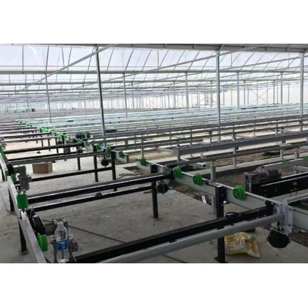 Growing System Rolling Greenhouse Tables Adjustable Shuttle Bench System Agriculture Movable Bench