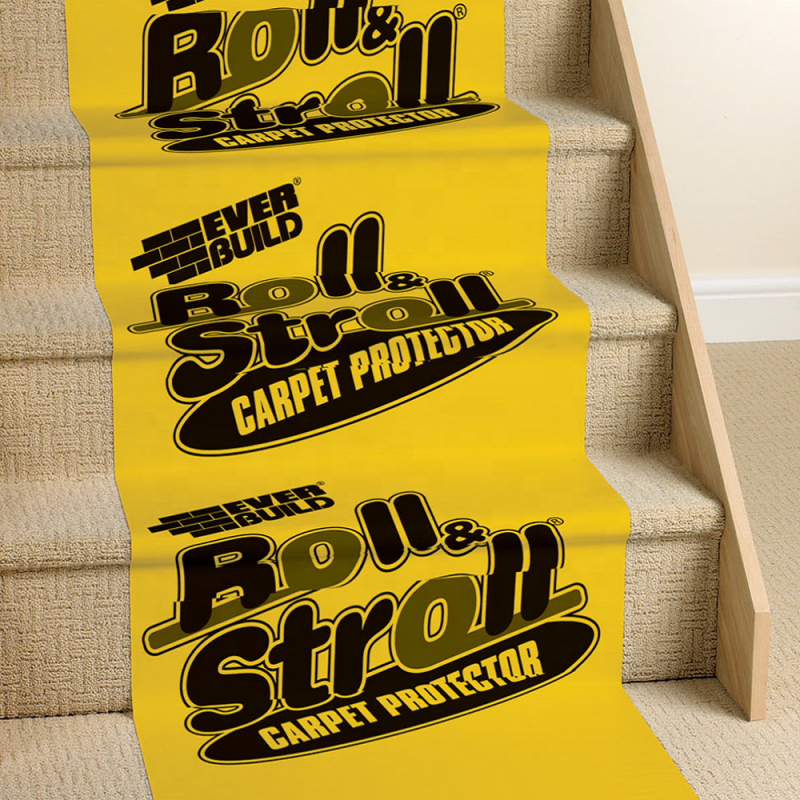 25m X 600mm Water Based Acrylic Waterproof Stair Carpet PE Protector Film Roll