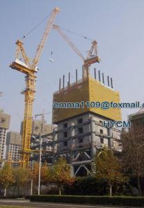 China 45m Luffing Jib Crane Tower Climbing with Buildings Inner Climbing Type 30m Mast Height on sale
