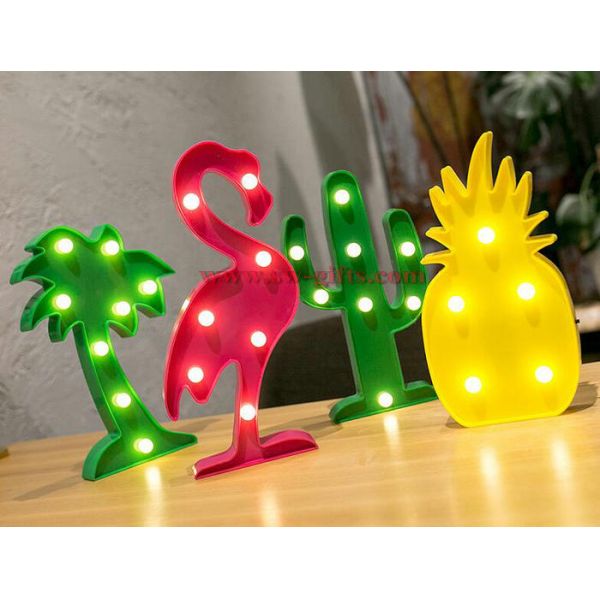 Flamingo Led Night Light Cartoon Unicorn Head Pineapple Lantern Christmas Wedding Decoration Tropical Party supplies