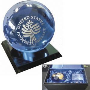 China Crystal globe with world map on sale