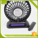 BS-5600 Battery Operated Mini Fan USB Cord Charging DC Small Plastic LED Table