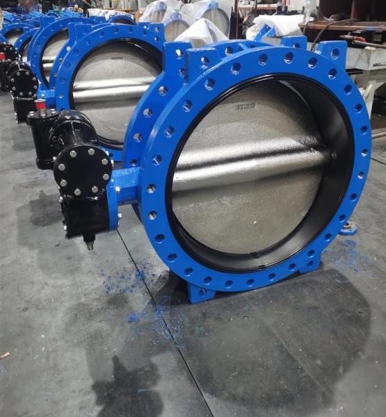 Water Double Flanged Double Offset Eccentric Butterfly Valve with Pneumatic
