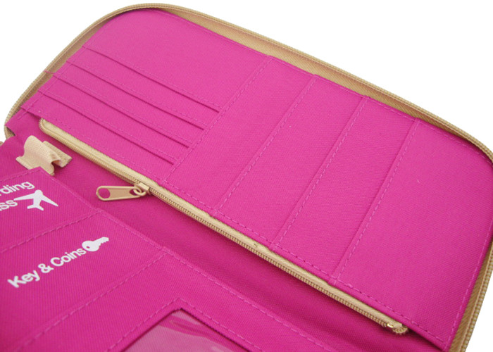 Economic Practical Travel Accessory Bag For Trip Pink Passport Cover