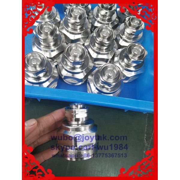 DIN 7/16 male connector clamp type for 1-5/8 leaking cable export to US market all brass
